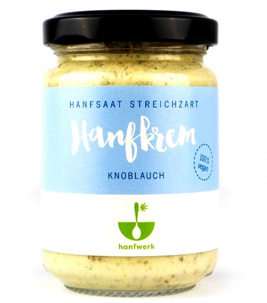 Hanfkrem Brotaufstrich Knoblauch - Hanfwerk | Hanf-Food Aufstriche